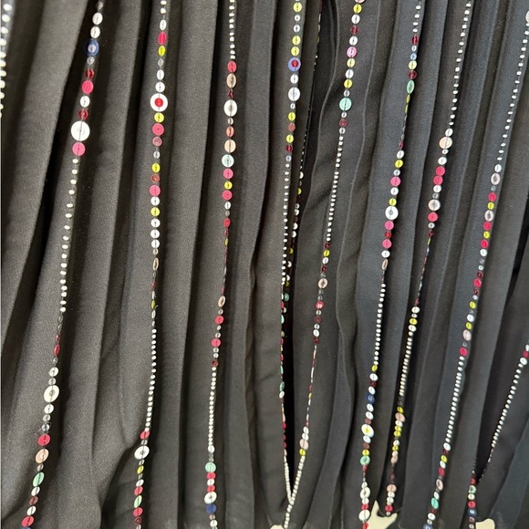 NWT Farm Rio V Neck Sequins Slip Maxi Dress Women Size M In Black Sleeveless - Picture 5 of 17